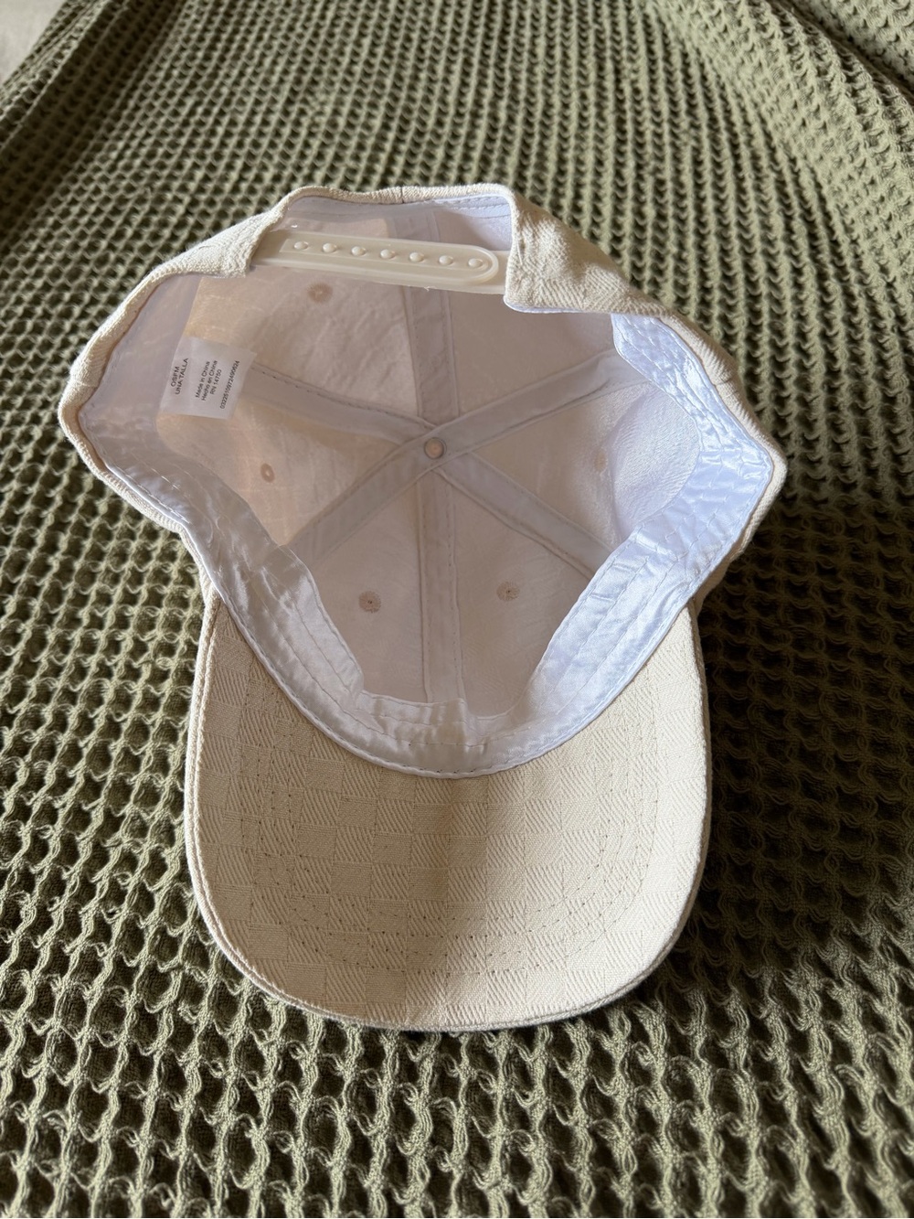 Cream Beige Baseball Hat - Picture 6 of 8
